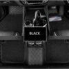 7D Premium Car Floor Mat Compatible with Toyota Fortuner Legender||Luxury Leather Double Layered Mat||Set of 4pcs||Waterproof and Washable||Colour:-Black with Black(Black Grass)