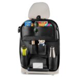 Car Back Seat Organizer With Foldable Dining Tray Car Accessories All Multi Pocket Storage Bottle Mobile Tissue, Toy Car Accessories Interio Black, Automobiles