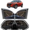 Car Sun Shade Half Cut Magnetic Curtains for 2023 Onwards Model, Compatible with Honda Elevate Side Window Car Sunshade, Only Half Cut in Front Window, Black, 4 Pieces